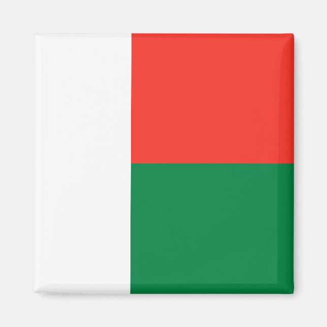 Magnet du drapeau de Madagascar (Devant)