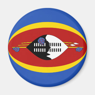 Magnet du drapeau d'Eswatini Fisheye