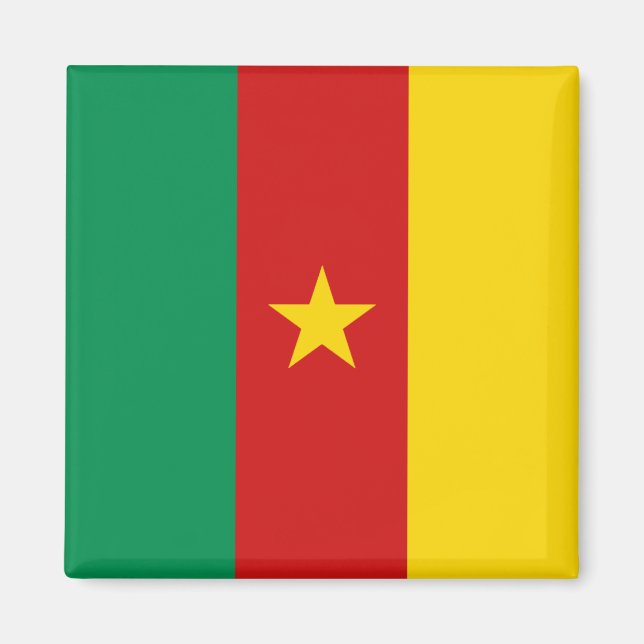 Magnet du drapeau du Cameroun (Devant)
