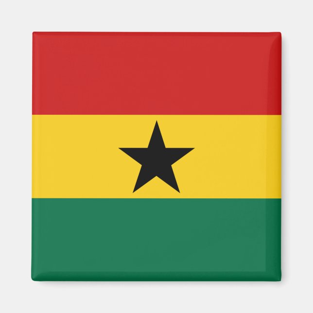 Magnet du drapeau du Ghana (Devant)