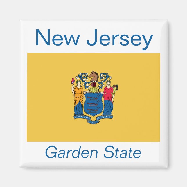 Magnet du drapeau du New Jersey (Devant)