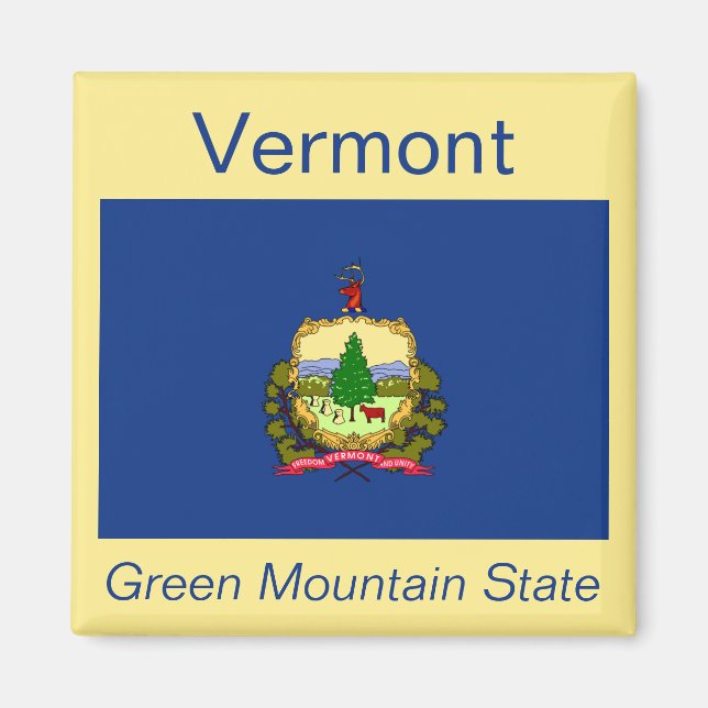 Magnet du drapeau du Vermont (Devant)