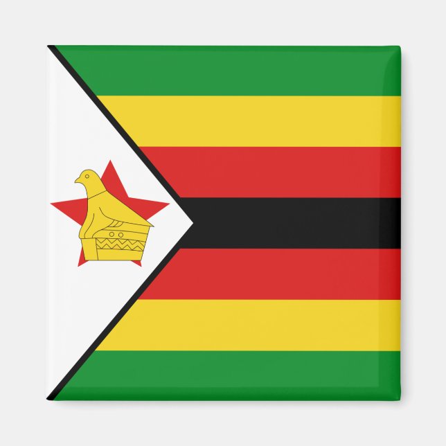 Magnet du drapeau du Zimbabwe (Devant)