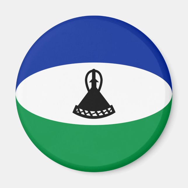 Magnet du drapeau Fisheye du Lesotho (Devant)