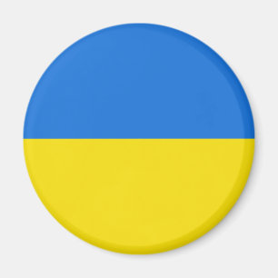 Magnet du drapeau Fisheye d'Ukraine