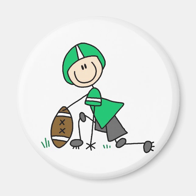 Magnet du joueur de football vert (Devant)