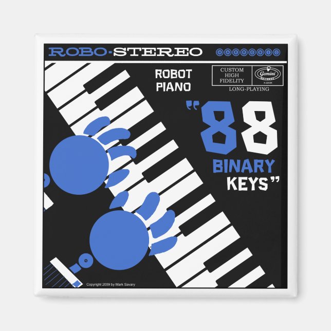 Magnet du lac d'automne "ROBOT PIANO" (Devant)