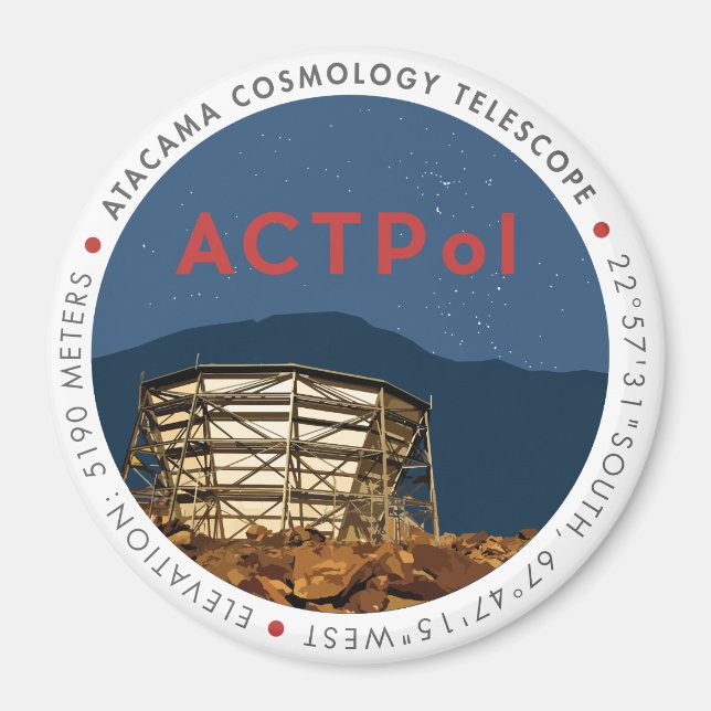 Magnet du logo ACTPol (Devant)