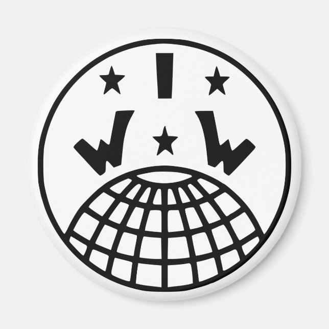 Magnet du logo IWW (Devant)