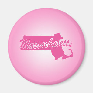 Magnet du Massachusetts d'État rose