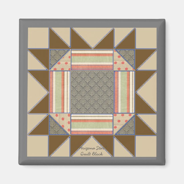 Magnet du Motif de bloc de courtepointe "Arizona S (Devant)