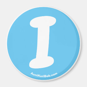 Magnet du réfrigérateur bleu ciel