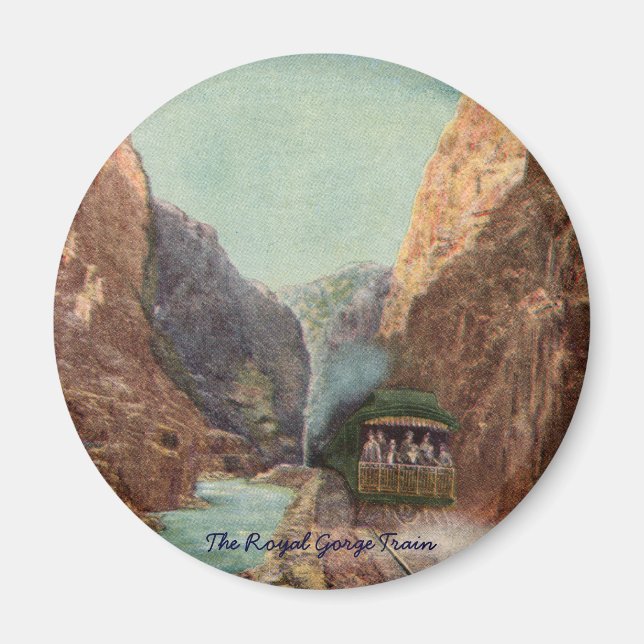 Magnet du train de la Gorge vintage (Devant)