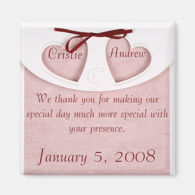 Magnet Elegant Wedding Favor - Personnalisez-le! (Devant)