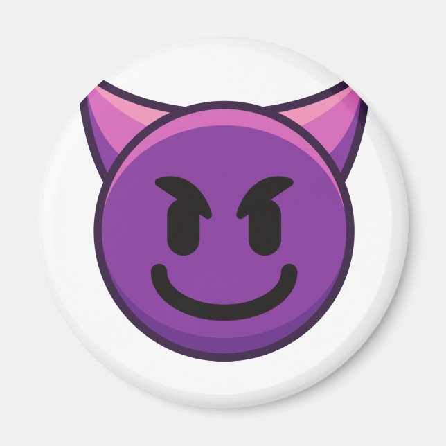 Magnet Emoji diable pourpre (Devant)