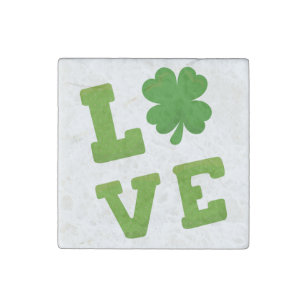 Magnet En Pierre I Love St Patrick's Day Lucky Irish Shamrock