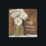 Magnet En Pierre Mason Jar et White Daisies Country Barn Mariage<br><div class="desc">Customisez ces charmants Mason Jar et White Daisies Country Mariage Stone Magnets avec le nom personnel de la mariée et du marié et la date spécifique de la cérémonie de mariage. Ces magnets mariages rustiques et chic de ranch à la mode personnalisée sont décorés d'une photo fleurie d'un charmant pot...</div>