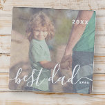 Magnet En Pierre Meilleur Papa Jamais Moderne Simple Jouer Script P<br><div class="desc">Le design est composé de typographie de script moderne et ludique. Ajoutez une photo de famille.</div>