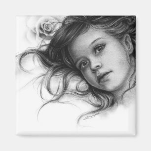 Magnet enfant Rose d'hiver