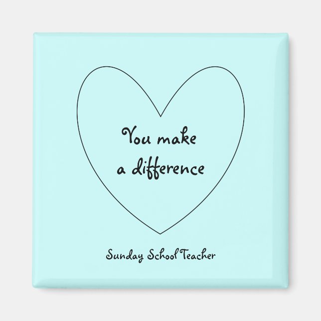 Magnet enseignant dimanche (Devant)