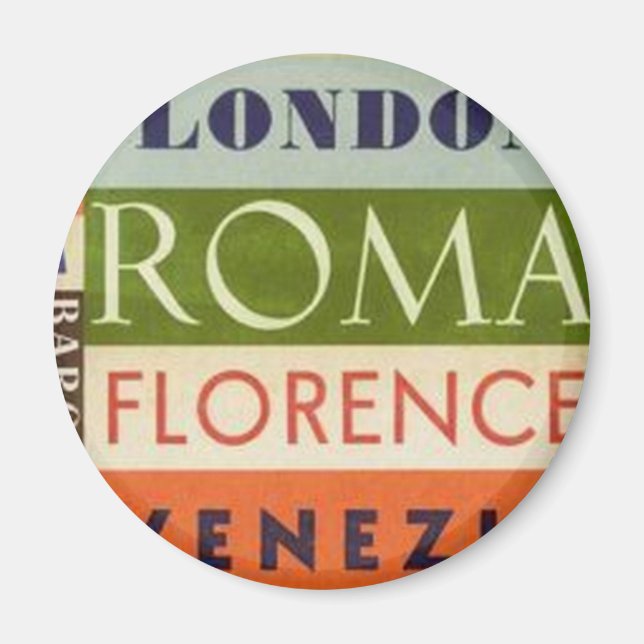 Magnet Étiquette de voyage (Devant)