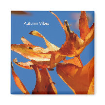Magnet "Feuilles d'automne sur le ciel bleu"