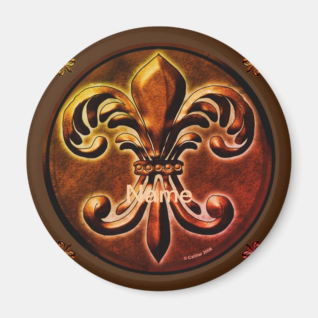 Magnet Fleur De Lis Fantaisie (Devant)