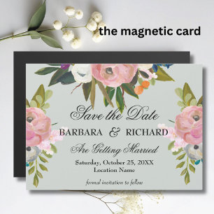 *MAGNET Fleurie Mariage Économisez la Date peinte