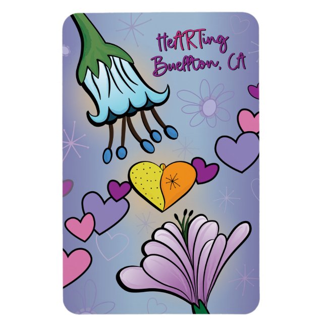 Magnet - Fleurs HeARTing - Buellton.Art (Vertical)