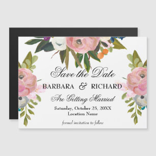 *MAGNET Fleurs peintes à la main pour mariage, car