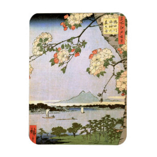 Magnet Flexible 江 戸 の 桜, 広 Fleurs de cerisiers d'Edo, Hiroshige, U