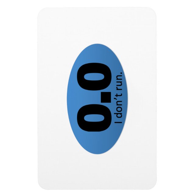 Magnet Flexible 0,0 Je ne cours pas. (Vertical)