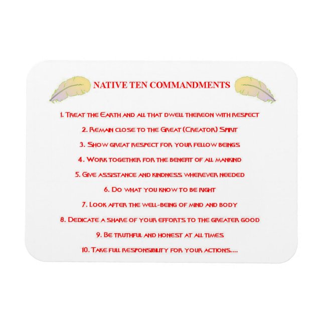 Magnet Flexible 10 Commandements natifs Aimant photo flexible (Horizontal)