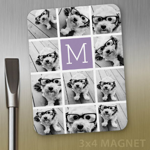 Magnet Flexible 11 Collage de grille de photos avec monogramme