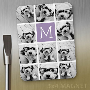 Magnet Flexible 11 Grille de Collage de Photos avec Monogramme