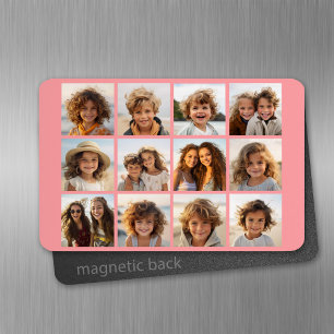 Magnet Flexible 12 Photo Instagram Collage avec Arrière - plan cor