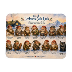 Magnet Flexible 13 lutins islandais de Noël en Islande