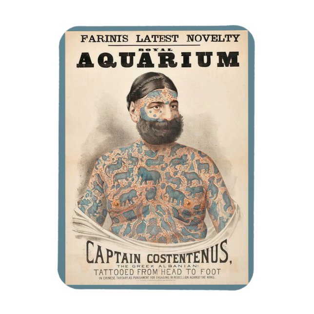 Magnet Flexible 1880 Capitaine Costentenus homme tatoué (Vertical)