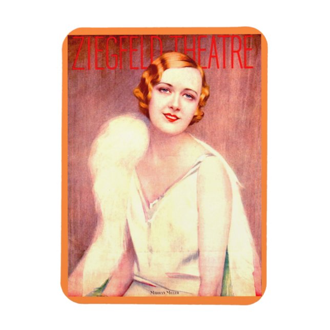 Magnet Flexible 1928 Ziegfeld Couverture du programme Théâtre Mari (Vertical)