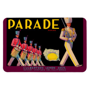 Magnet Flexible 1930 Parade citron crate étiquette