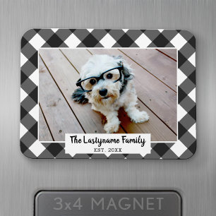 Magnet Flexible 1 Collage Photo Nom de Famille - Vérificateur Buff