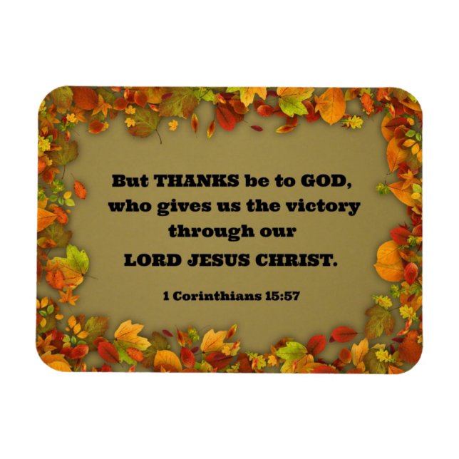 Magnet Flexible 1 Corinthiens 15:57 Mais merci à Dieu qui... (Horizontal)