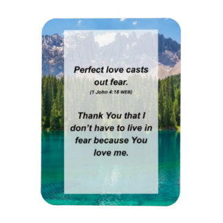 Magnet Flexible 1 John 4:18  Perfect love casts out fear
