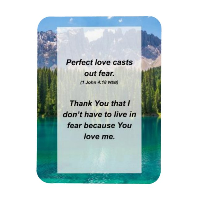Magnet Flexible 1 John 4:18  Perfect love casts out fear (Vertical)