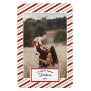 Magnet Flexible 1 Photo Diagonale rouge et verte