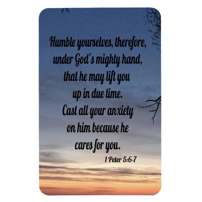 Magnet Flexible 1 Pierre 5:6-7 (Vertical)