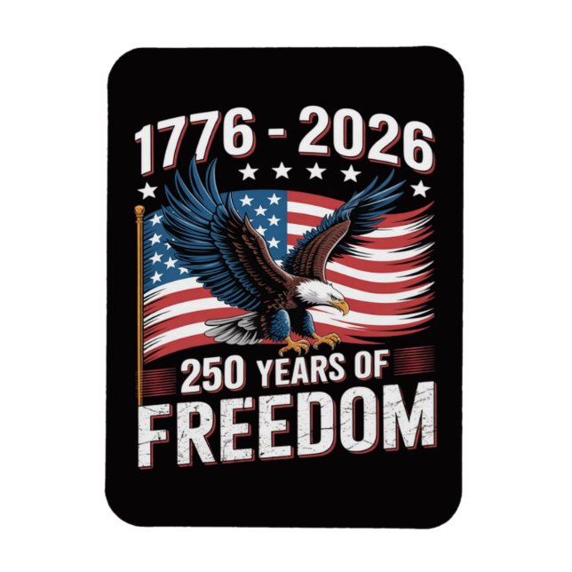 Magnet Flexible 250 Ans 1776 2026 250e 4 juillet (Vertical)