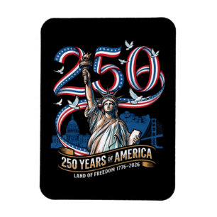 Magnet Flexible 250 Ans Anniversaire Amérique 1776 2026