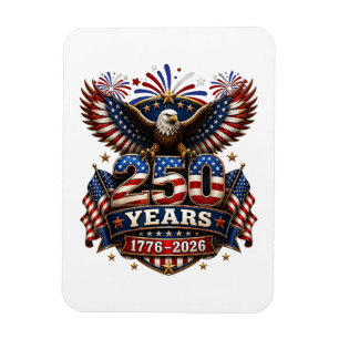 Magnet Flexible 250 ans d'Amérique 250e anniversaire 4 juillet