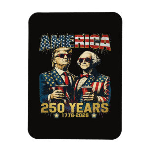Magnet Flexible 250 Ans d'Amérique Anniversaire 250e Trump